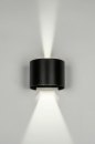 Foto 73479-4: Elegante und vielseitige LED-Wandleuchte in mattem Schwarz für den Innen- und Außenbereich.