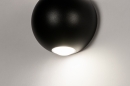 Foto 73489-5: Schwarze Up-Down-Wandleuchte in Kugelform für Innen, Außen und Bad IP54
