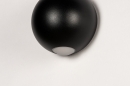 Foto 73489-6: Schwarze Up-Down-Wandleuchte in Kugelform für Innen, Außen und Bad IP54