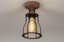 Ceiling lamp 73494: industrial look, rustic, modern, wood #2