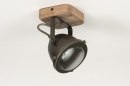 Foto 73495-5: Modischer Spot aus Holz und Metall, geeignet für auswechselbare LED.