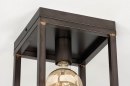 Foto 73499-9 detailfoto: Vierkante plafondlamp in old metal met messing lasnaden