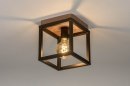 Plafondlamp 73500: industrieel, landelijk, modern, hout #1