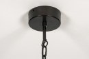 Foto 73502-14: Industriële hanglamp in het zwart met hout