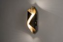 Wandlamp 73541: modern, metaal, zwart, goud #1
