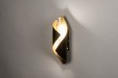 Wandlamp 73541: modern, metaal, zwart, goud #3
