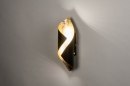 Wandleuchte 73541: modern, Metall, schwarz, Gold #3