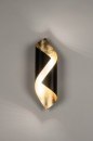 Wandleuchte 73541: modern, Metall, schwarz, Gold #4