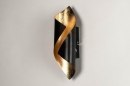Wandlamp 73541: modern, metaal, zwart, goud #5