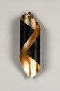 Wandlamp 73541: modern, metaal, zwart, goud #6