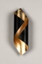 Wandleuchte 73541: modern, Metall, schwarz, Gold #6