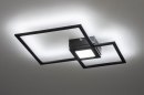 Foto 73550-1: Moderne, dimmbare LED-Deckenleuchte im quadratischen Design, dimmbar mit Schalter.