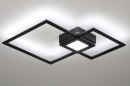 Foto 73550-3: Moderne, dimmbare LED-Deckenleuchte im quadratischen Design, dimmbar mit Schalter.