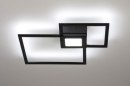 Foto 73550-4: Moderne, dimmbare LED-Deckenleuchte im quadratischen Design, dimmbar mit Schalter.