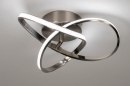 Plafondlamp 73561: modern, staal rvs, metaal, staalgrijs #2