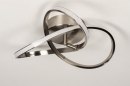 Plafondlamp 73561: modern, staal rvs, metaal, staalgrijs #4