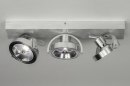 Foto 73574-2 onderaanzicht: Industriële 3-lichts opbouwspot van aluminium met reflectoren
