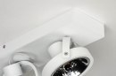 Foto 73577-9 detailfoto: Industriële 3-lichts plafondspots in het wit met grote spots