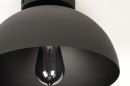 Foto 73583-4: Schwarze runde Deckenleuchte mit schwarzer Innenseite aus Metall