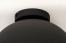 Foto 73583-5: Schwarze runde Deckenleuchte mit schwarzer Innenseite aus Metall