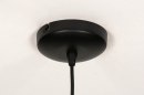 Foto 73592-11: Industriële hanglamp uitgevoerd in diepe, mat zwarte kleur, geschikt voor led.