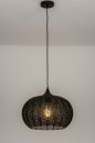 Hanglamp 73628: modern, metaal, zwart, mat #1