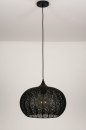 Hanglamp 73628: modern, metaal, zwart, mat #4