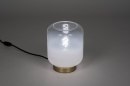 Foto 73630-1: Frisse, witte tafellamp van glas uitgevoerd in de kleur wit, geschikt voor led.