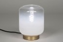 Foto 73630-2: Frisse, witte tafellamp van glas uitgevoerd in de kleur wit, geschikt voor led.