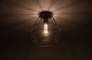 Plafondlamp 73633: modern, retro, metaal, zwart #1