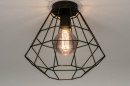 Plafondlamp 73633: modern, retro, metaal, zwart #2