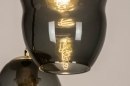 Foto 73641-9: Waanzinnig mooie hanglamp van glas uitgevoerd in een grijs / zwarte kleur (rookglas). 