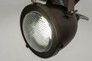 Foto 73651-4: Landelijke plafondlamp in zwartbruin met vintage look