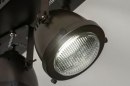 Foto 73653-8: Landelijke plafondlamp met drie spots in zwartbruin en vintage look