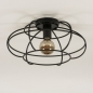 Plafondlamp 73657: industrieel, modern, metaal, zwart #11