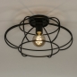 Plafondlamp 73657: industrieel, modern, metaal, zwart #9