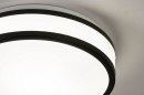 Foto 73675-3: Moderne, runde Deckenleuchte für das Badezimmer, in Schwarz und Weiß, für LED geeignet