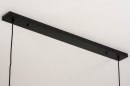 Foto 73697-11: Robuste Pendelleuchte aus schwarzem Metall mit fünf Fassungen