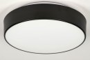 Foto 73711-3: Runde schwarze Deckenleuchte mit Glas