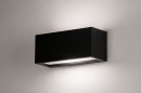 Foto 73740-1: Moderne mattschwarz/weiße Außenleuchte mit LED-Beleuchtung