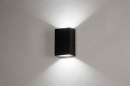 Wandlamp 73743: design, modern, aluminium, zwart #1