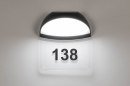 Foto 73749-3: Moderne LED-Außenleuchte mit Hausnummerschild und LED-Beleuchtung