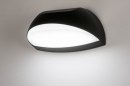 Foto 73750-1: Zwarte wandlamp voor buiten met led verlichting