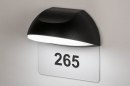 Foto 73751-2: Huisnummerlamp in het zwart met led verlichting