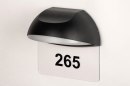 Foto 73751-5: Huisnummerlamp in het zwart met led verlichting