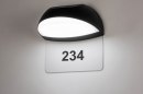 Foto 73751-8: Huisnummerlamp in het zwart met led verlichting