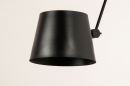 Foto 73758-20 detailfoto: Zwarte verstelbare wandlamp met knikarm en lang snoer