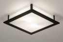 Plafondlamp 73763: industrieel, modern, glas, wit opaalglas #3