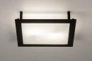 Plafondlamp 73763: industrieel, modern, glas, wit opaalglas #4