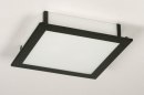 Plafondlamp 73763: industrieel, modern, glas, wit opaalglas #5